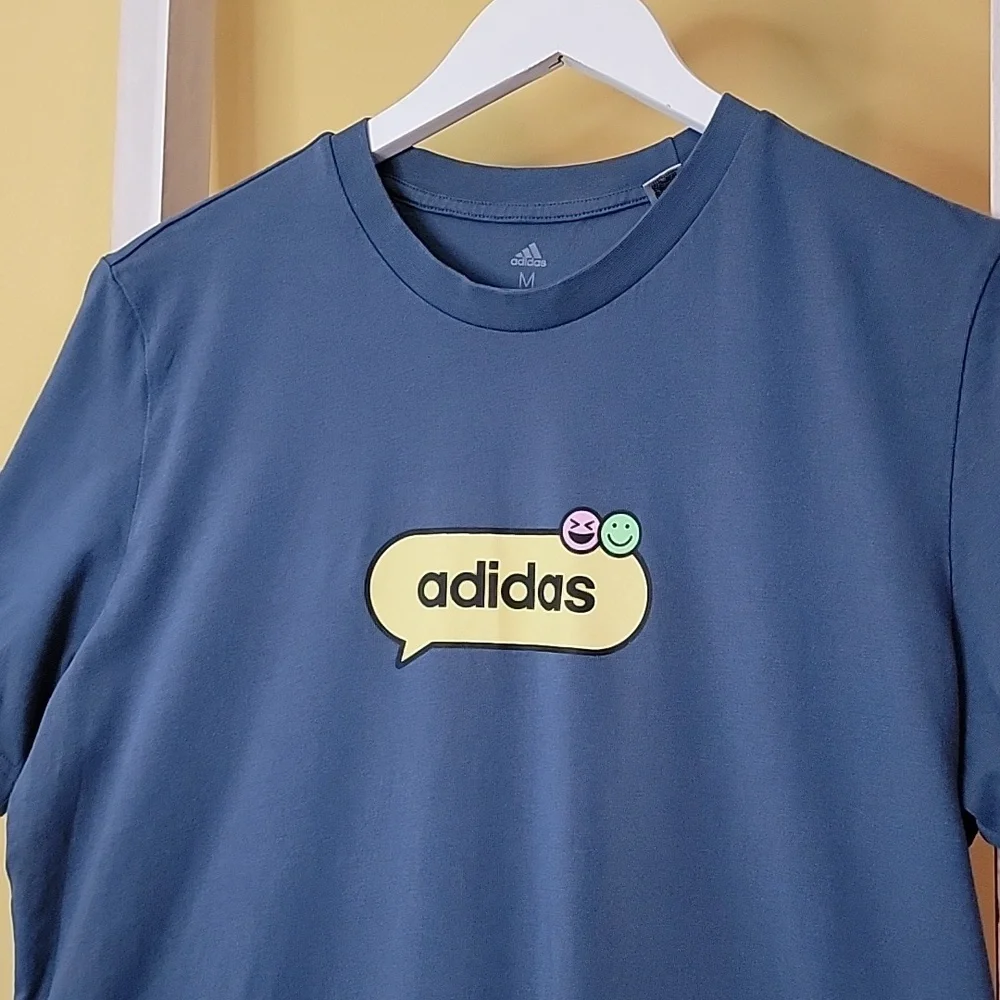 Sale Adidas Mens Tshirt Blue